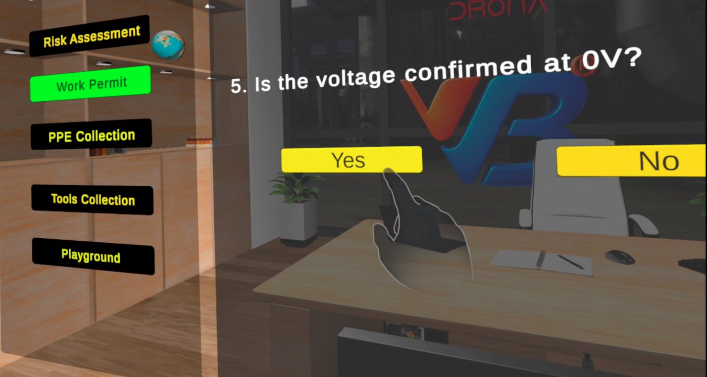 Electrical safety voltage verification decision