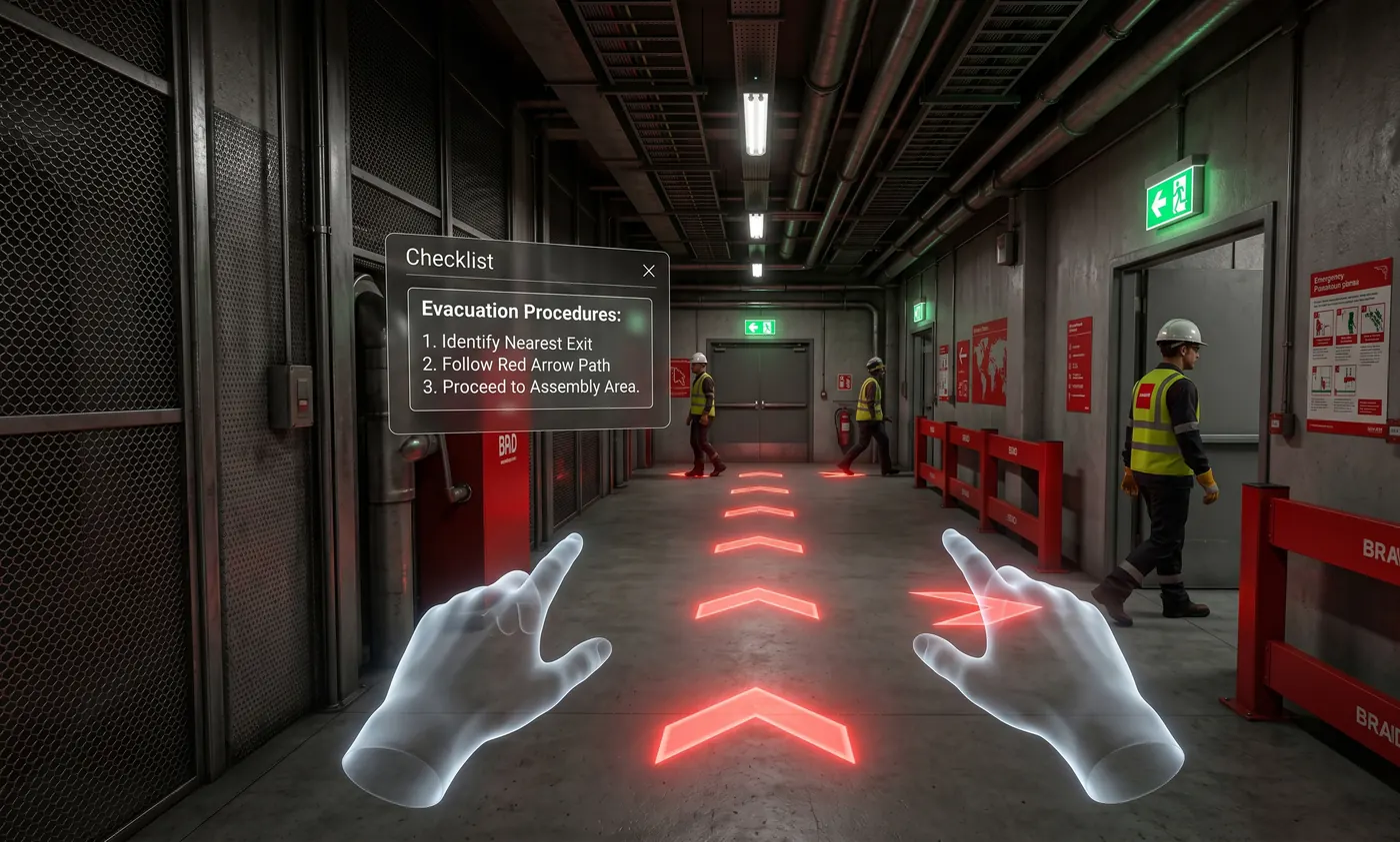Emergency Evacuation — Drona VR scene 2 of 4