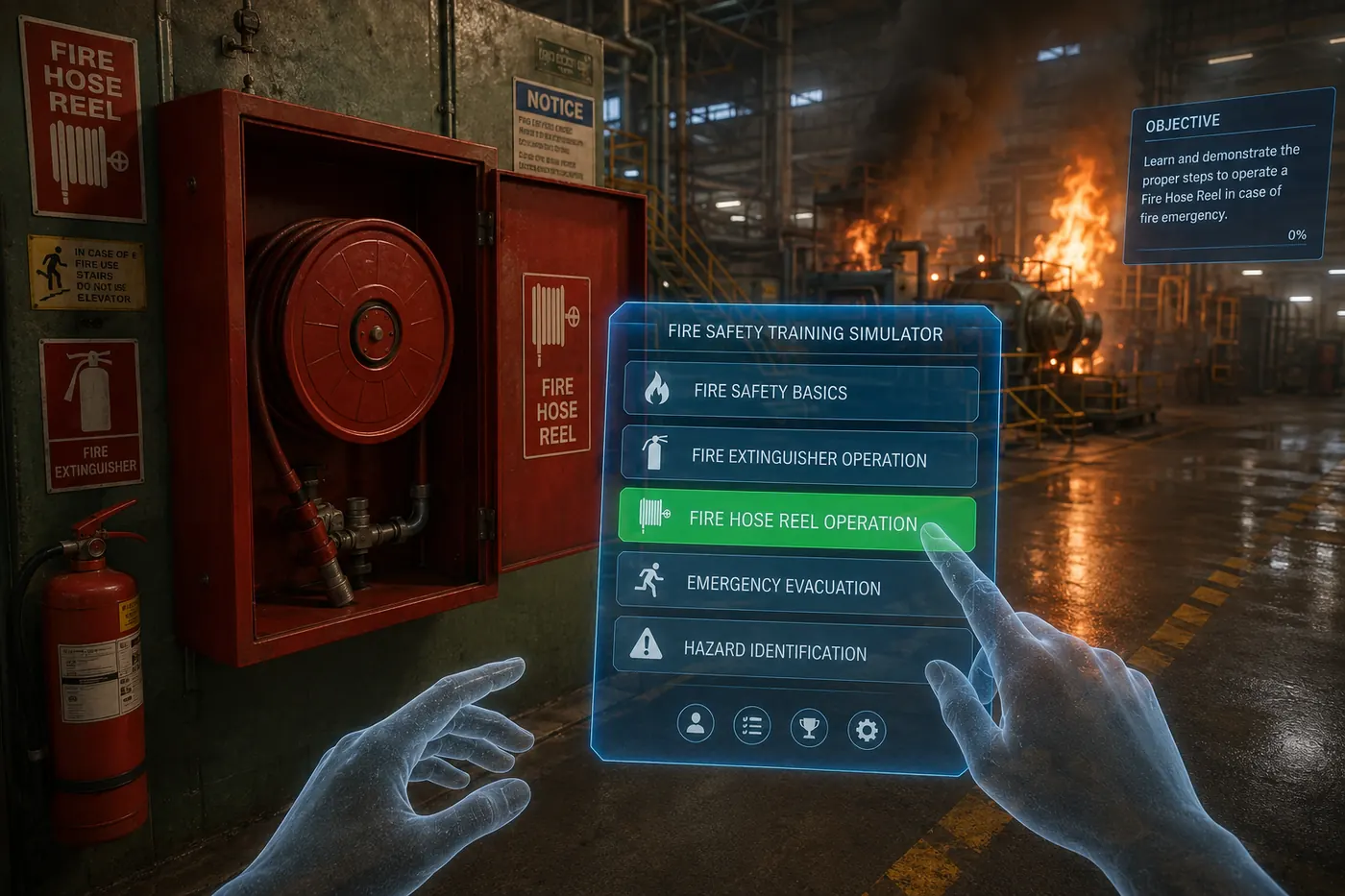 Fire Safety — Drona VR scene 2 of 4
