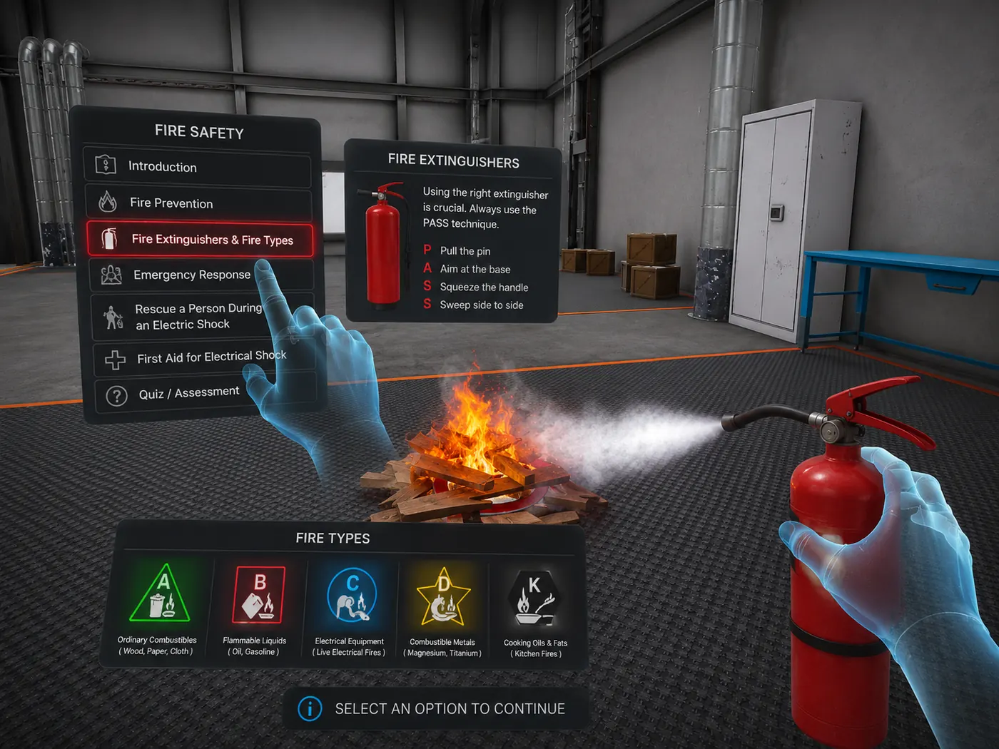 Fire Safety — Drona VR scene 4 of 4