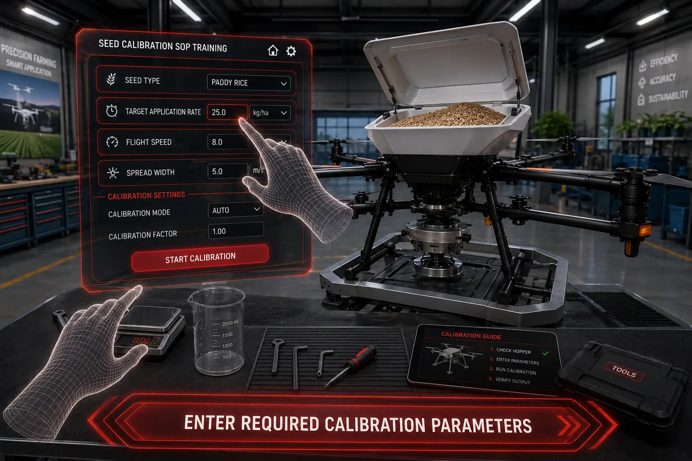 Seed Calibration — Drona VR scene 2 of 4